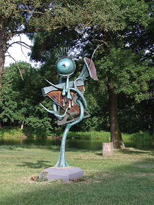 Lubo Kristek: skulptura Strom větrné harfy